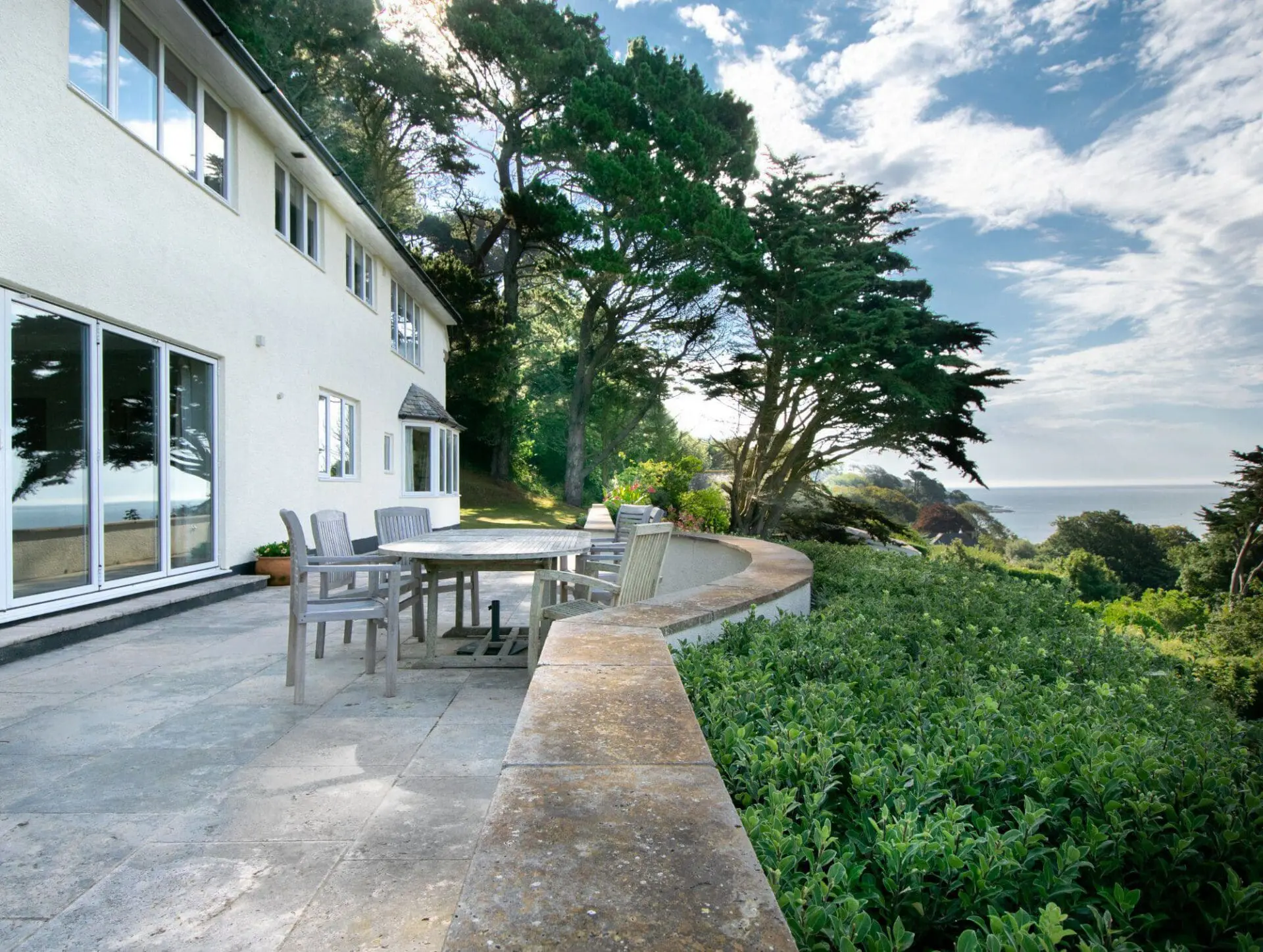 nice patio area with view