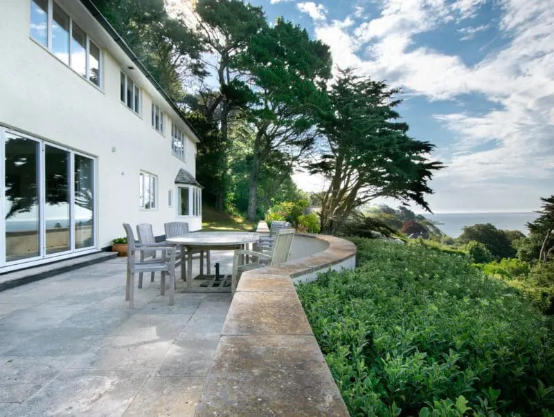 nice patio area with view