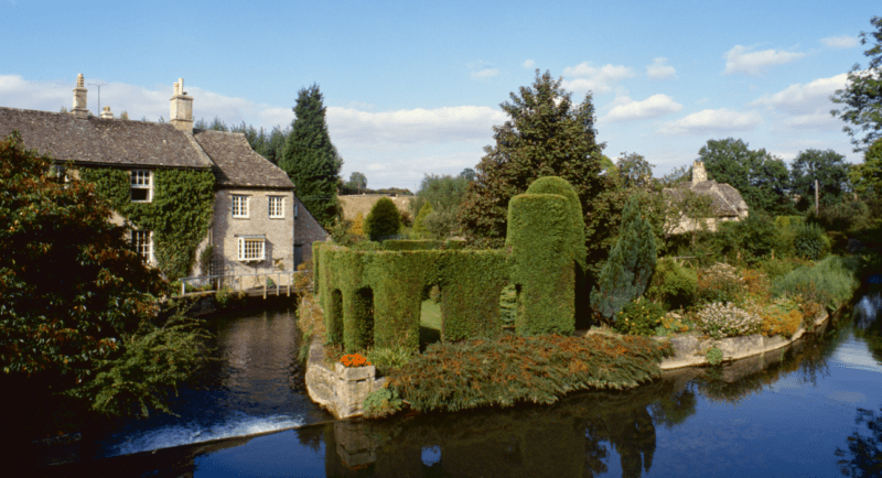 River running through Burford West Oxfordshire