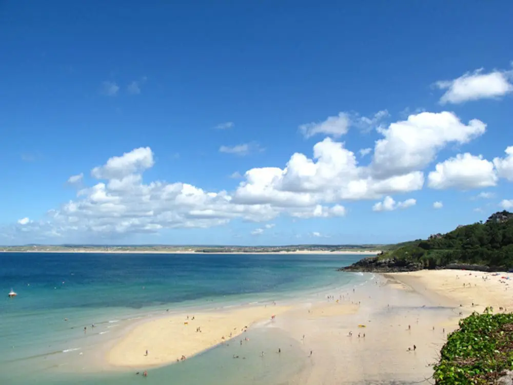 st ives beach with the sea