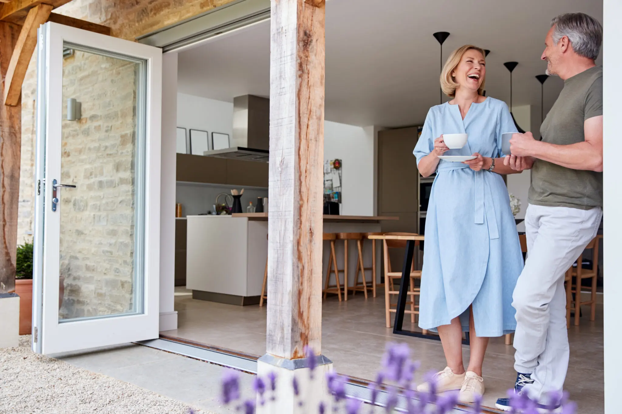 Holiday home owners reviewing their property paperwork together