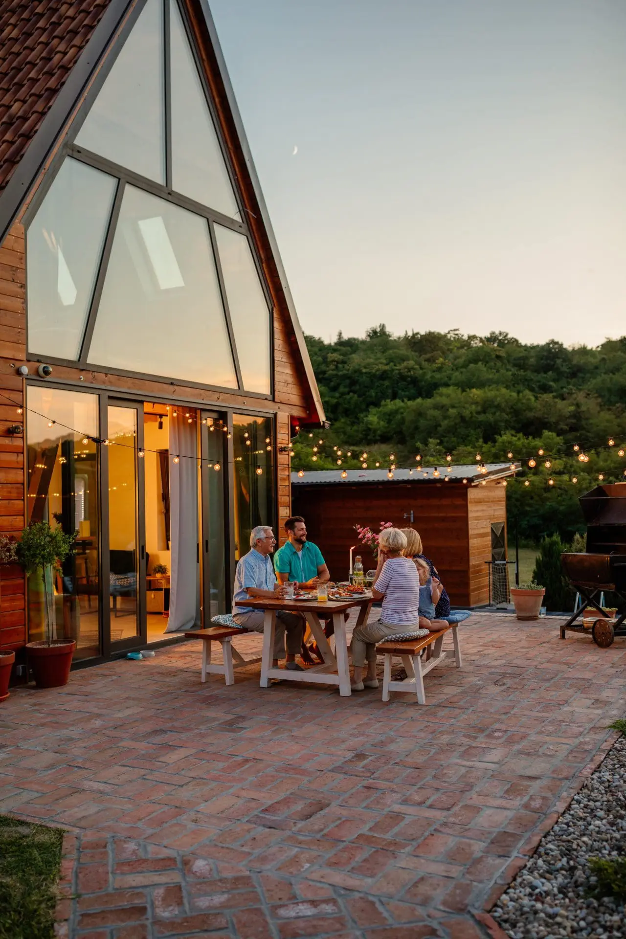 Family enjoying their holiday home