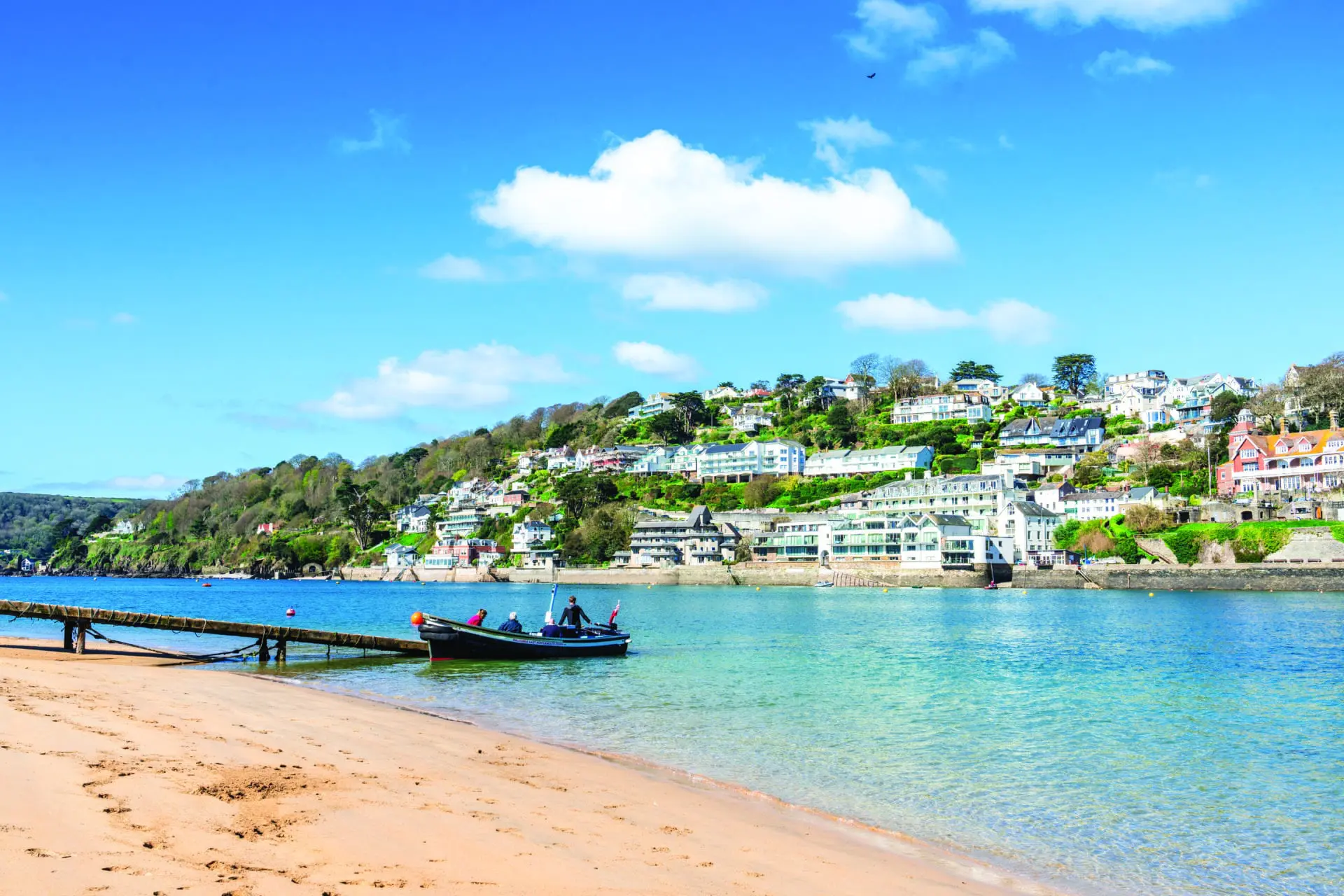 Drone view of Salcombe in Devon
